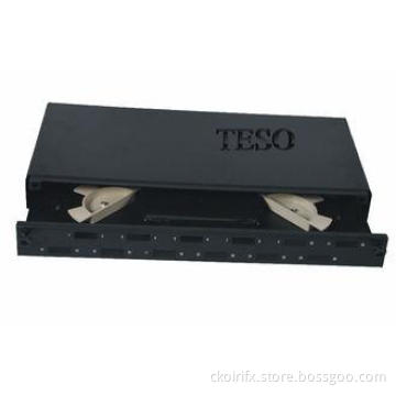 Loaded 1U Fiber Optic Patch Panel 12 Port Metal For 19" Cab